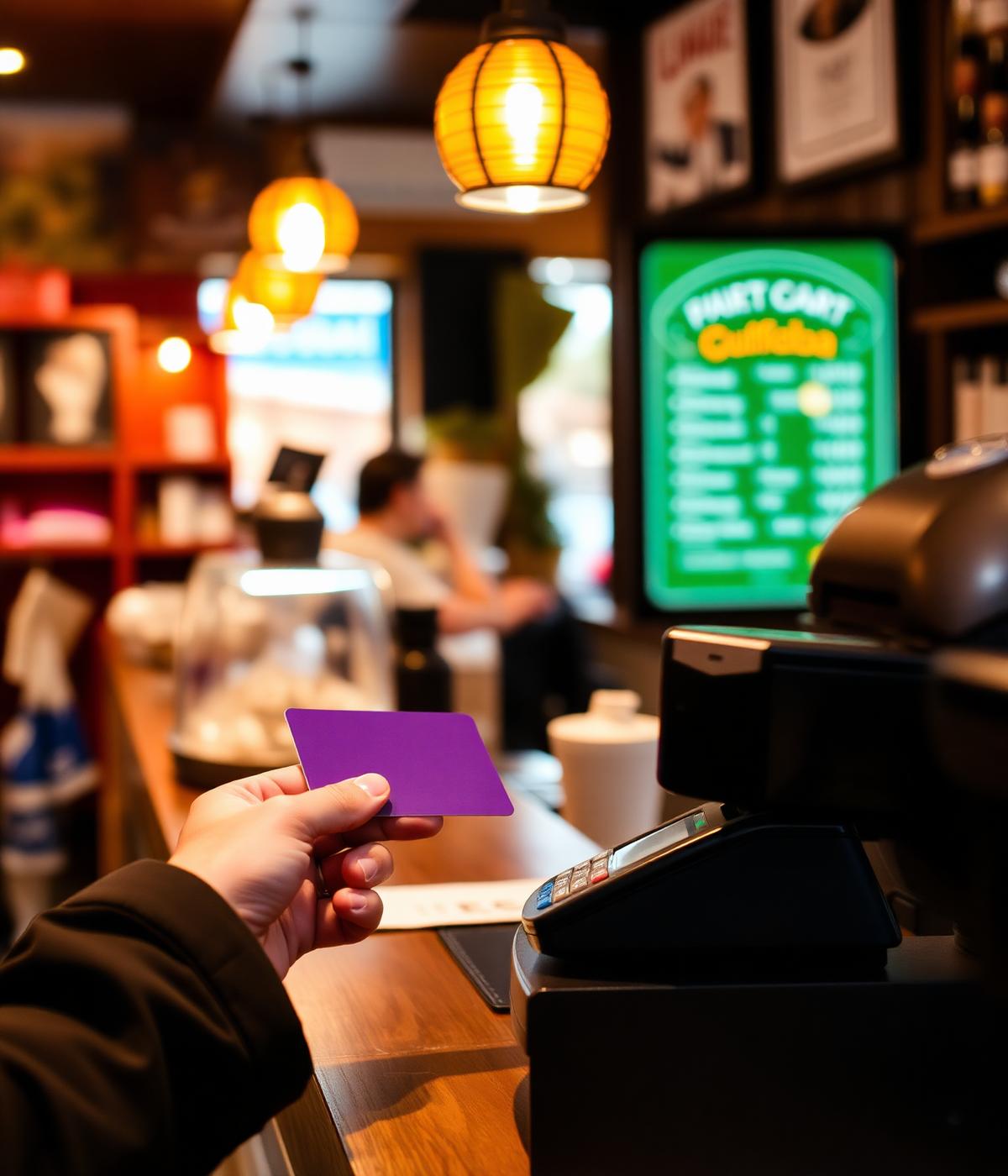 Everyday shopper paying with card